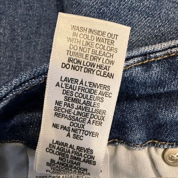 Good American Good Legs Stovepipe Jeans Medium Whisker Wash Size 4 - Picture 9 of 14